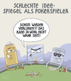Cartoon: Schlechte  Idee (small) by Tobias Wieland tagged poker,spiegel,spray,idee,salzstreuer,spiel,schlecht,tisch,chips,jetons,cash,game,betrug