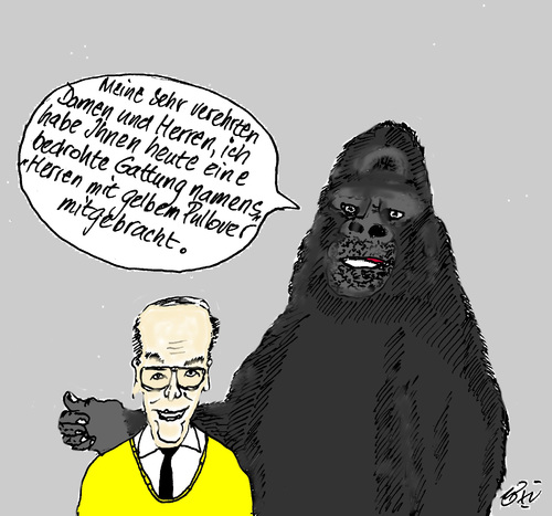 Cartoon: Grizmeks Tierleben (medium) by Marbez tagged herren,pullover,gelb