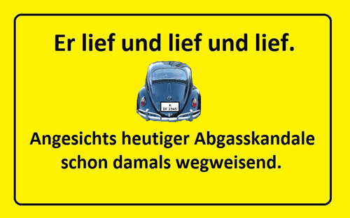 Cartoon: Lief und lief und lief (medium) by Marbez tagged abgasskandal,käfer,wegweisend,lief,und