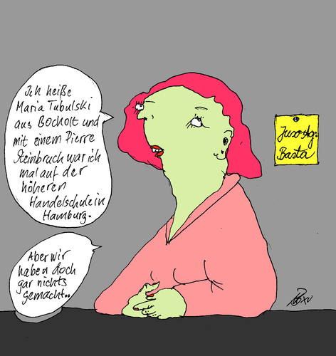 Cartoon: Maria Tibulski aus Bocholt (medium) by Marbez tagged tibulski,steinbruch,handelsschule