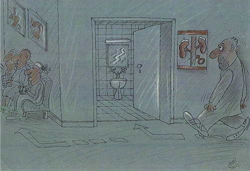 Cartoon: The Hospital Toilet (medium) by kamil yavuz tagged toilet,wc