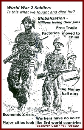 Cartoon: World War 2 lost 60 years later (medium) by ray-tapajna tagged globalist,money,changers,out,of,control,free,trade,disaster,globalization,failures,lost,worlds,in,flatworld