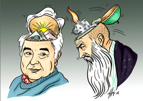 Cartoon: Aziz Nesin (medium) by Hilmi Simsek tagged hilmi