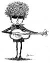 Cartoon: Bob Dylan 1966 (small) by Paulus tagged dylan,rock,