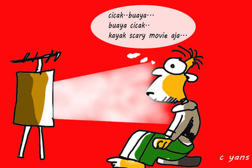 Cartoon: KPK on television (medium) by yan setiawan tagged crazynews