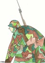 Cartoon: guernica camouflage (small) by emraharikan tagged guernica,camouflage,war,soldier