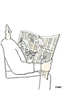 Cartoon: newspaper (small) by emraharikan tagged newspaper
