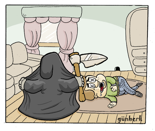 Cartoon: death (medium) by gunberk tagged reaper,black,death