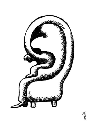 Cartoon: complicated ear (medium) by Medi Belortaja tagged complicated,ear