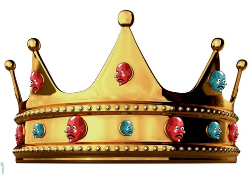 Cartoon: crown diamonds (medium) by Medi Belortaja tagged king,heads,diamonds,crown