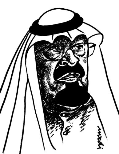 Cartoon: Crown Prince Abdullah (medium) by Medi Belortaja tagged abdullah,prince,crown