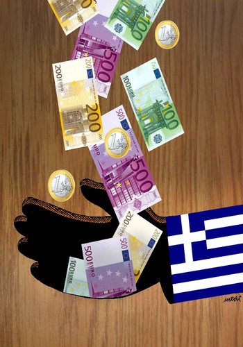 Cartoon: greece aid (medium) by Medi Belortaja tagged crisis,hand,aid,greece,europe