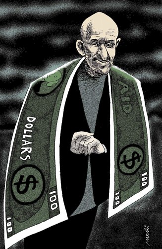 Cartoon: hamid karzai (medium) by Medi Belortaja tagged karzai,hamid,afghanistan