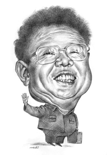 Cartoon: KIM JONG IL (medium) by Medi Belortaja tagged il,jong,kim