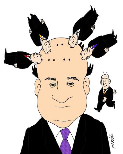 Cartoon: intelligent (medium) by Medi Belortaja tagged schuko,plug,think,idea,mind,intelligence,energy,chief,support,head