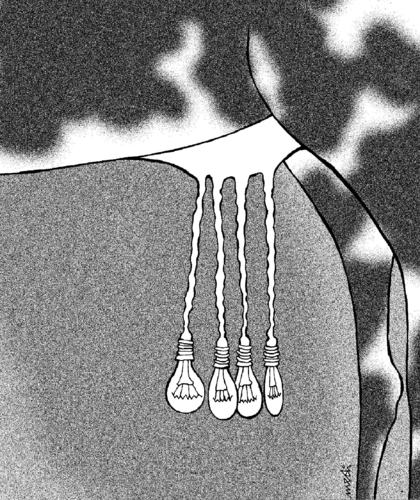 Cartoon: milk with light (medium) by Medi Belortaja tagged light,cow,milk,bulb