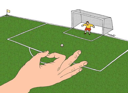 Cartoon: maybe goal (medium) by Medi Belortaja tagged shoot,soccer,goal,football