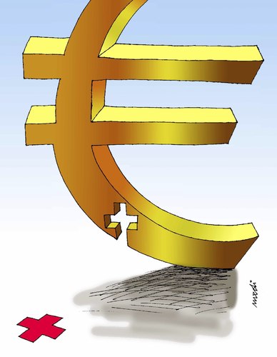 Cartoon: part of the euro (medium) by Medi Belortaja tagged extracommunitaries,symbol,switzerland,euro