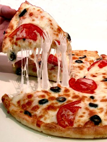 Cartoon: pizza (medium) by Medi Belortaja tagged appetite,reaching,hand,eating,hands,food,pizza