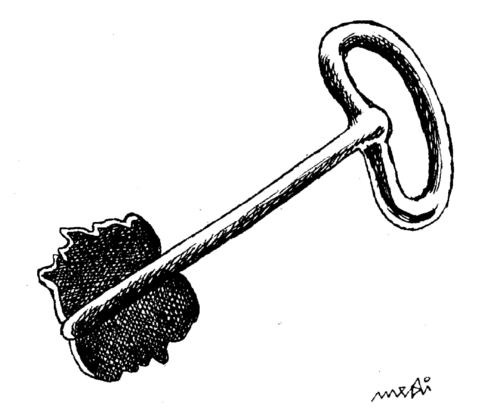 Cartoon: secret key (medium) by Medi Belortaja tagged key,secret,faces