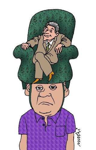 Cartoon: hat armchair (medium) by Medi Belortaja tagged man,people,politicians,armchair,head,hat,power