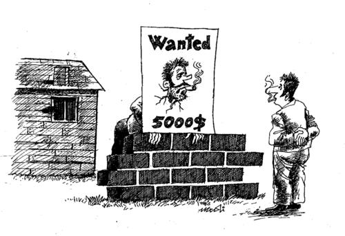 Cartoon: wanted (medium) by Medi Belortaja tagged men,man,killer,crimes,wanted