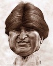Cartoon: Evo Morales (small) by Medi Belortaja tagged evo,morales
