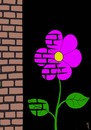 Cartoon: flower near wall (small) by Medi Belortaja tagged flower,nature,wall,environment,bricks