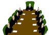 Cartoon: Head (small) by Medi Belortaja tagged head,pencil,eraser,chief,leader,dictat,meeting,hierarchy,negotiations,humor