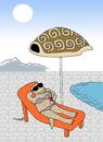 Cartoon: turtles on the beach (small) by Medi Belortaja tagged turtles,beach,tent,shell,holidays,humor