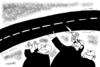 Cartoon: inauguration of new road (small) by Medi Belortaja tagged inauguration,road,scissors