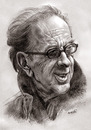 Cartoon: Ismail Kadare (small) by Medi Belortaja tagged ismail,kadare,albanian,writer,literature