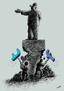 Cartoon: powerful hammers (small) by Medi Belortaja tagged powerful,hammers,fb,facebook,twitter,dictator,dictatorship,democracy