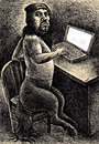 Cartoon: Ricco-5th horseman (small) by Medi Belortaja tagged ricco 5th horseman horse computer digital internet laptop