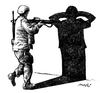 Cartoon: shadow custoday (small) by Medi Belortaja tagged shadow,custoday,soldier
