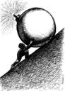 Cartoon: sisyphus of war (small) by Medi Belortaja tagged sisyphus bomb war terrorism