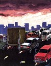 Cartoon: smoking cars (small) by Medi Belortaja tagged smoking,cars,pollution,smoke,cigarette,ecology