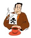 Cartoon: smoking cigarets (small) by Medi Belortaja tagged smoking,cigarettes,death,health