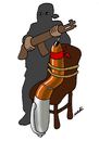 Cartoon: mortgage fountain pen (small) by Medi Belortaja tagged mortgage,fountain,pen,terror,terrorism,freedom,speech