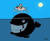 Cartoon: summer time (small) by Medi Belortaja tagged summer sea whale reader holidays book humor