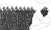 Cartoon: head in the air (small) by Medi Belortaja tagged head,air,leader,chief,speech,meeting,gully,abyys