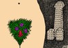 Cartoon: the virgin nature (small) by Medi Belortaja tagged virgin,nature,flower,flowers,environment,buildings