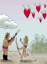 Cartoon: hunters hearts (small) by Medi Belortaja tagged hunters hearts cubiton