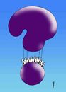 Cartoon: question mark balloon (small) by Medi Belortaja tagged question,mark,balloon,peoples,business,financial,crisis