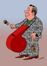 Cartoon: nightingale drum (small) by Medi Belortaja tagged nightingale drum