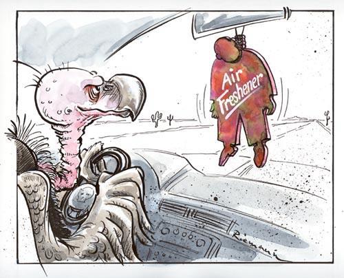 Cartoon: Air Freshener (medium) by Riemann tagged car,fresh,air,vulture
