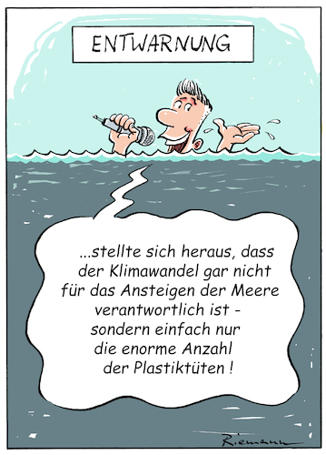 Cartoon: Entwarnung (medium) by Riemann tagged klima,wandel,meer,meeresspiegel,plastik,plastiktueten,umwelt,erde,konsum,cartoon,george,riemann,klima,wandel,meer,meeresspiegel,plastik,plastiktueten,umwelt,erde,konsum,cartoon,george,riemann