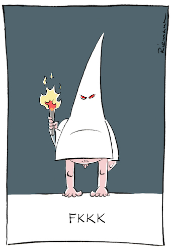 Cartoon: FKK (medium) by Riemann tagged kkk,kukluxklan,fkk,rightwing,rechtsradikal,rassisten,nudisten,trump,kkk,kukluxklan,fkk,rightwing,rechtsradikal,rassisten,nudisten,trump