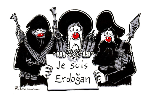 Cartoon: Je Suis Erdie (medium) by Riemann tagged erdogan,islamisten,terror,diktatur,islam,religion,unterdrückung,pressefreiheit,satire,islamist,terrorists,türkey,turkey,freedom,of,speech,dictatorship,cartoon,george,riemann,erdogan,islamisten,terror,diktatur,islam,religion,unterdrückung,pressefreiheit,satire,islamist,terrorists,türkey,turkey,freedom,of,speech,dictatorship,cartoon,george,riemann