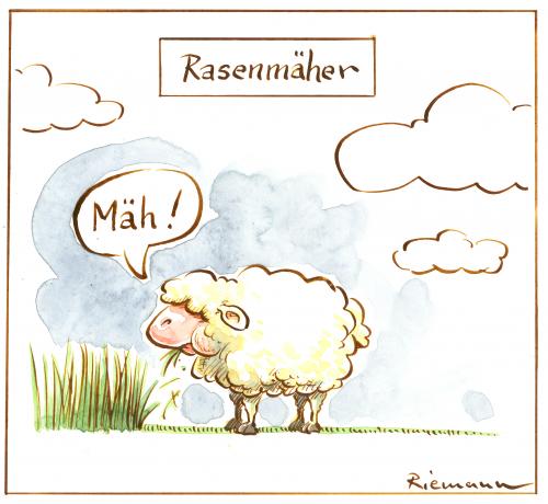 Cartoon: Mäh ! (medium) by Riemann tagged schaf,rasen,wortspiel,land,schaf,rasen,wortspiel,land,landschaft,landwirtschaft,rasenmäher,garten,gartenarbeit,nahrung,ernährung,essen,futter,füttern,haushaltsgerät,tier,tiere,weide,gras,wiese,natur